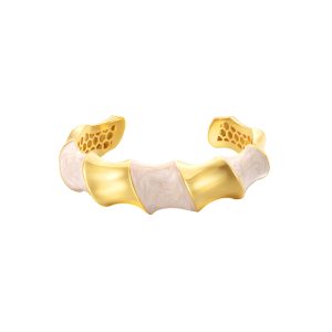 Bohemian Enamel Paved Cuff Bracelet