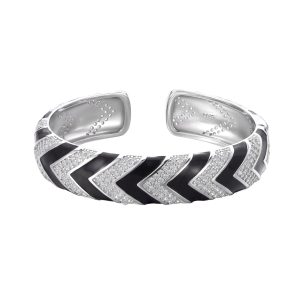 V Shaped Arrow Enamel Bangle