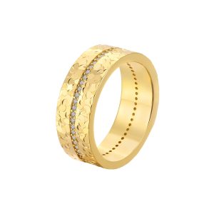 Star Track Glistening Scales Ring