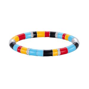Doppler Multicolor Enamel Bangle