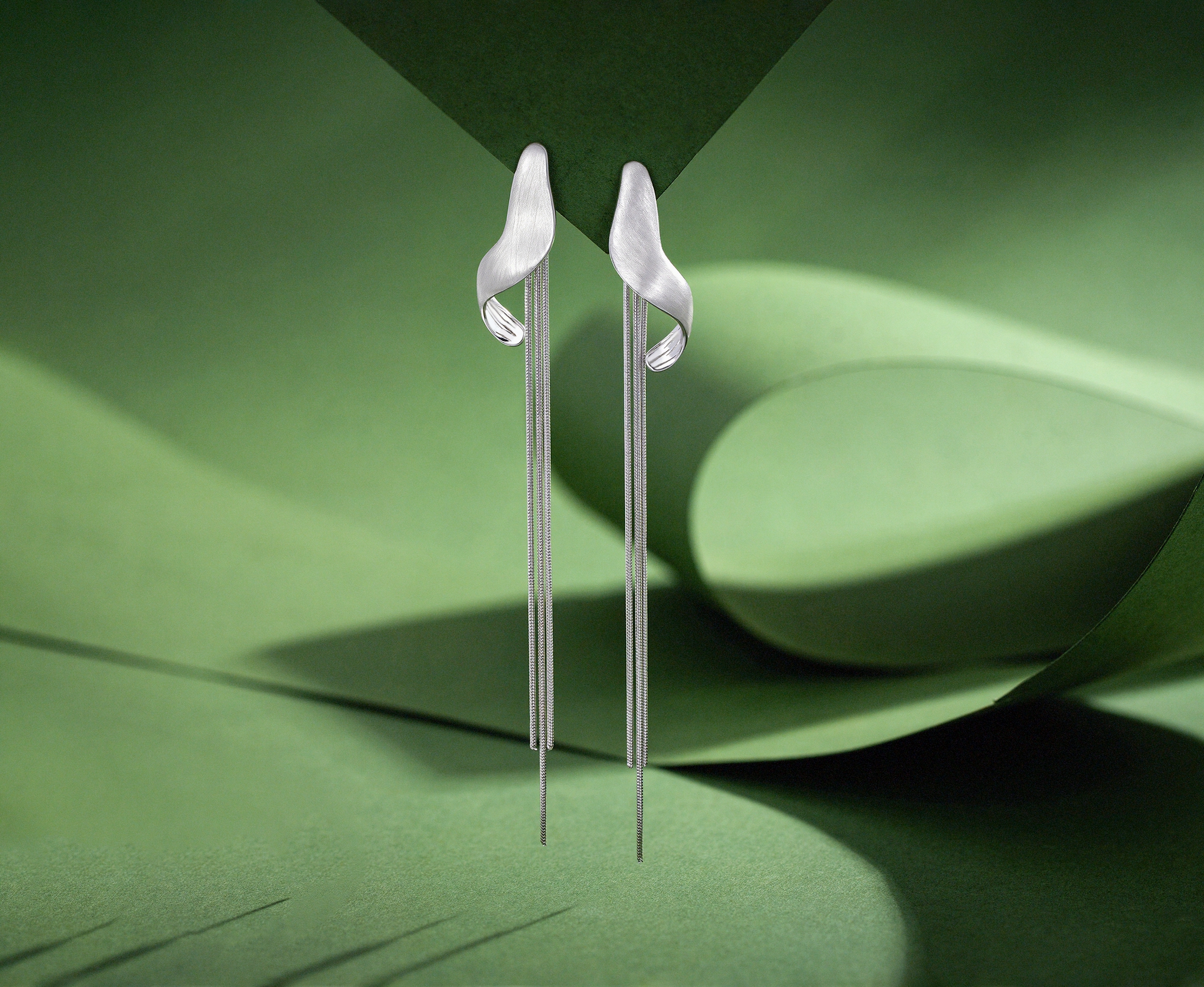 Cascade Flow Drop Tassel Earring - Image 3