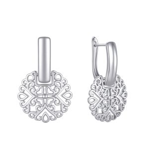 Vintage Ornate Filigree Mandala-Inspired Drop Earring