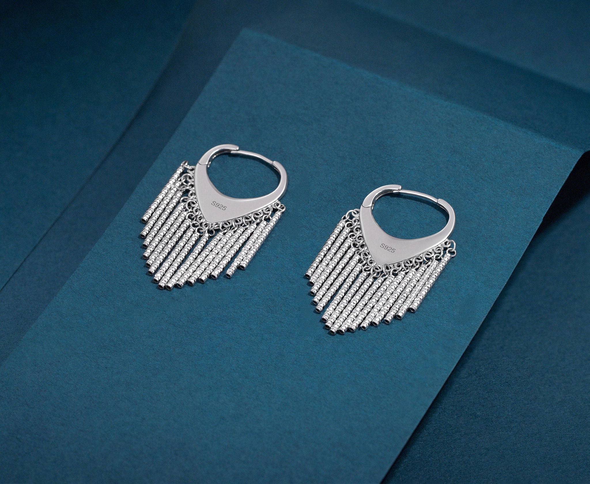 Urban Statement Tassel Hoop Earrings - Image 2