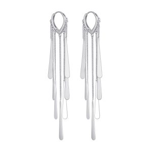 Metallic Waterfall Fringe Tassel Drop Earrings