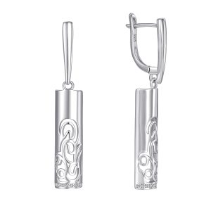 Ancient Celtic Filigree Cylinder Drop Earrings