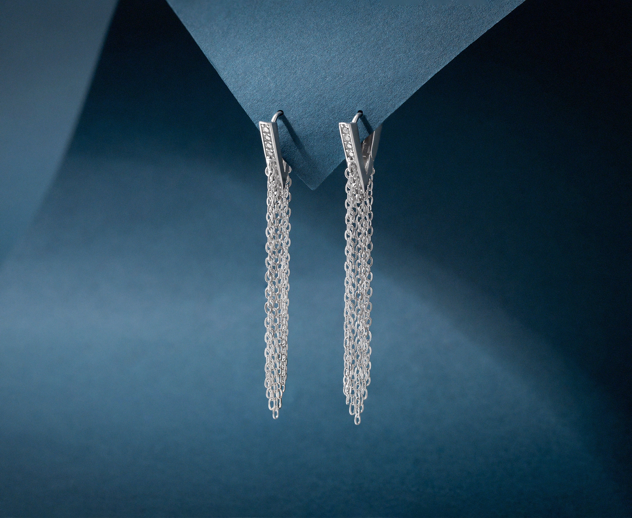V-Frame Tassel Drop Earrings - Image 4