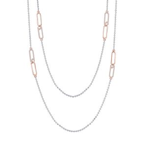 Multi-strand Oval Links Bead Necklace
