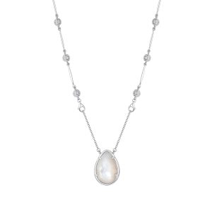 Satellite Chain Mother-of-Pearl Pendant Necklace