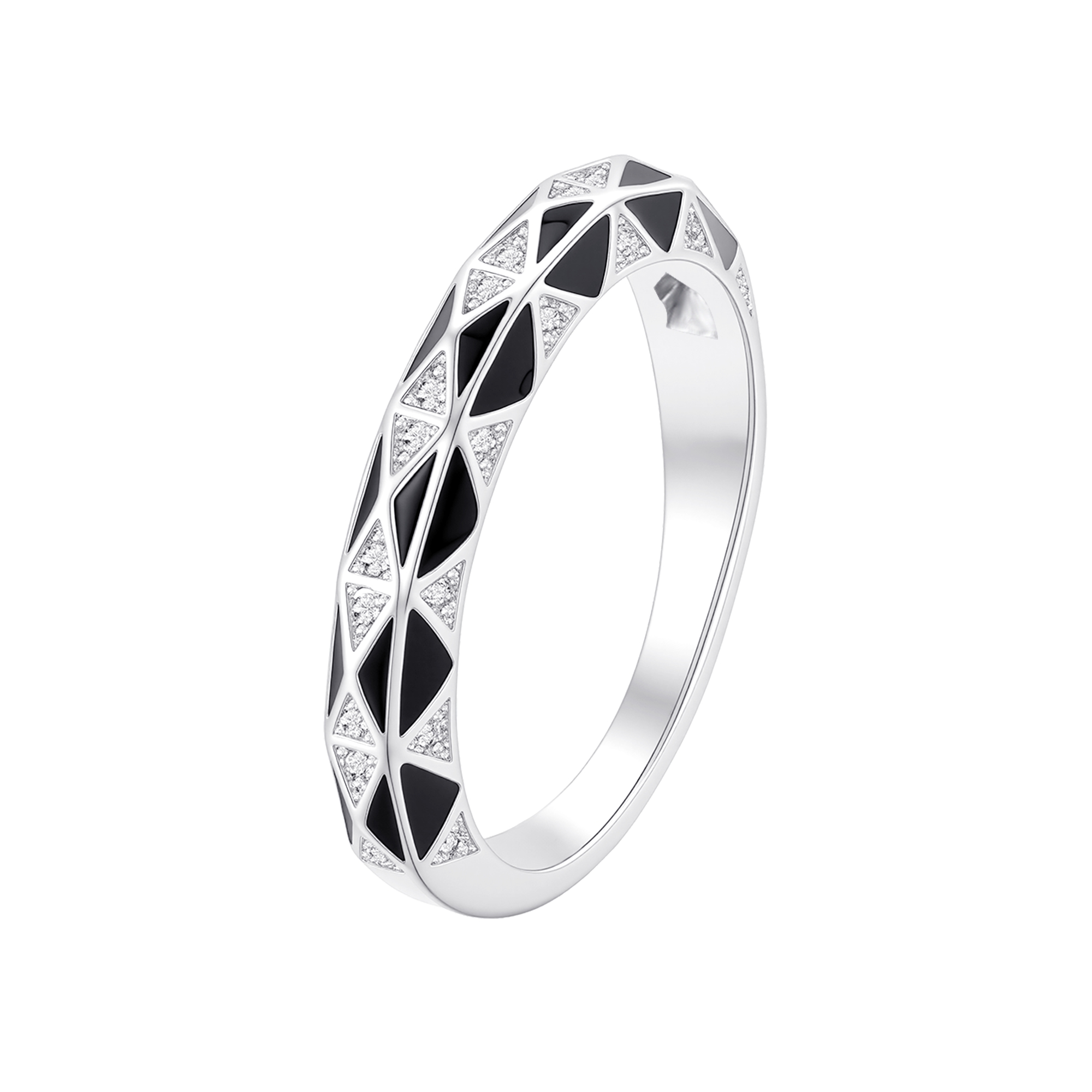 Nocturnal Prism Pavé Band ring