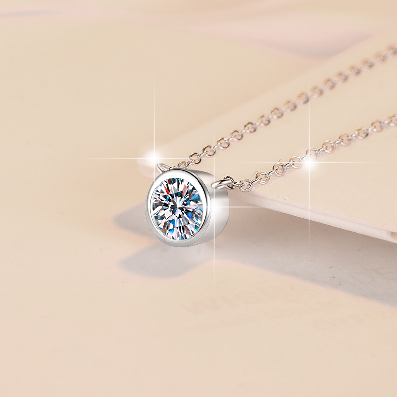 1Ct Moissanite Bubble Diamond Necklace - Image 2