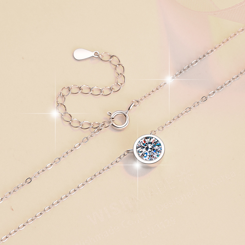 1Ct Moissanite Bubble Diamond Necklace - Image 5