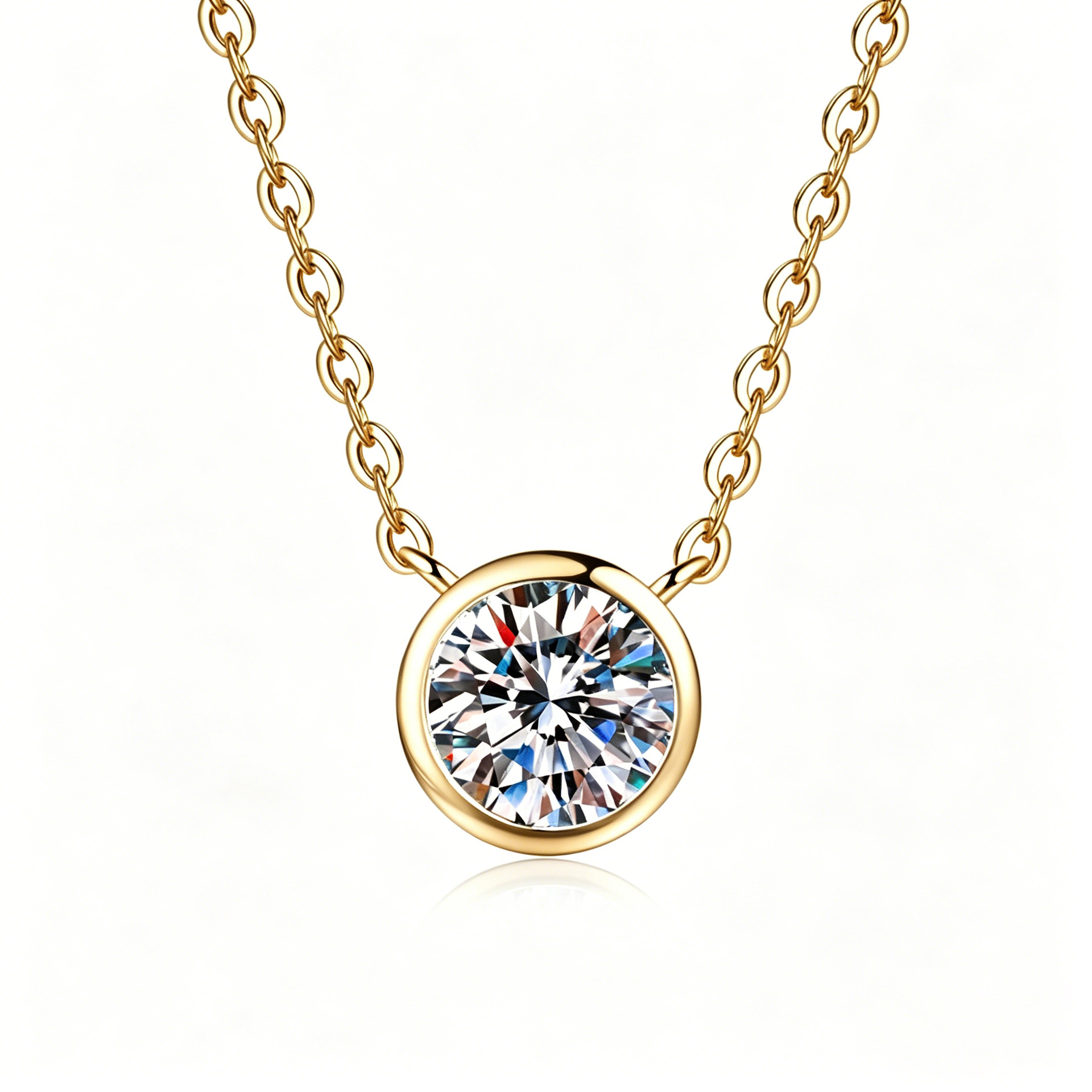 1Ct Moissanite Bubble Diamond Necklace - Image 6